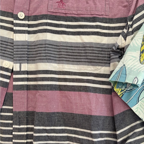 3 Original Penguin Light Gray Button-Up Shirt - Picture 7 of 13